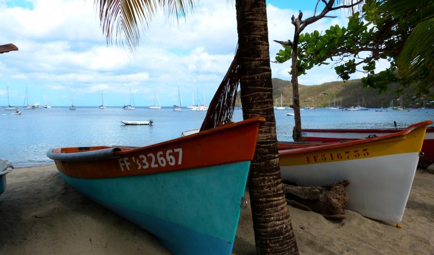 Les yoles. embarcations traditionnelles destinées à la pêche. Vous n'en verrez qu'en Martinique.