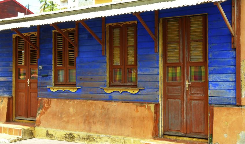 Une maison typique caribéene, haute en couleurs. 